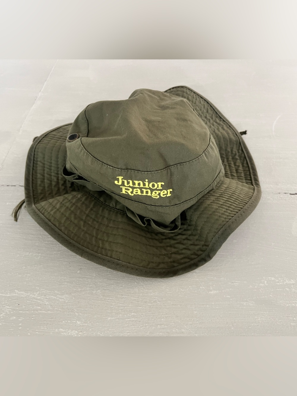 Western National Parks Junior Ranger Bucket Hat 7½ Olive Green Boonie Safari
